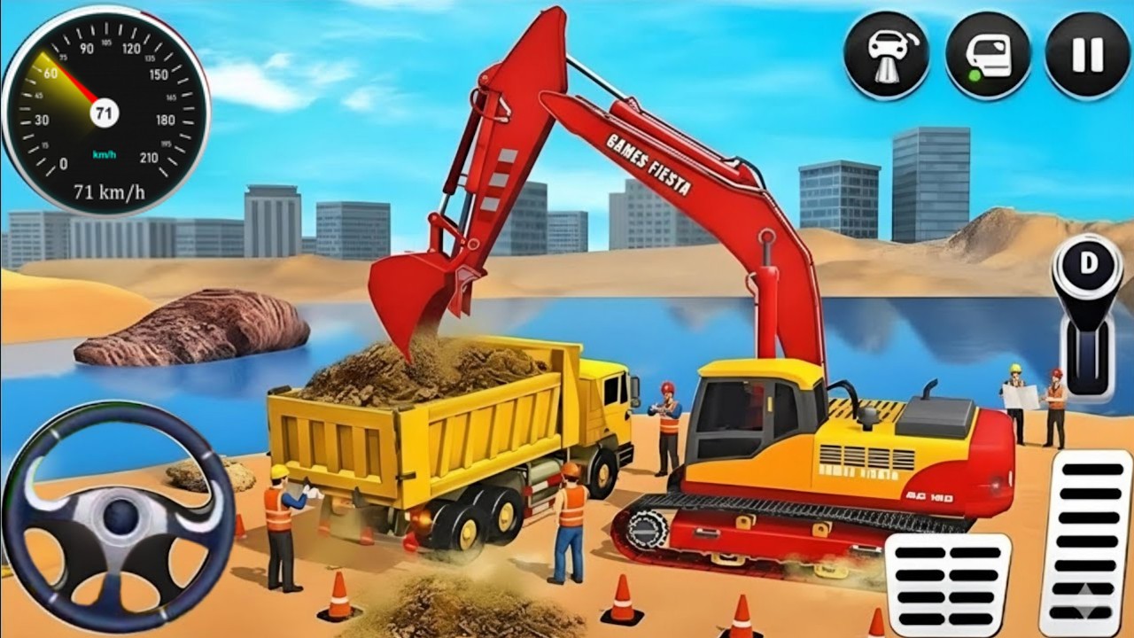👷🚜City Road Construction Simulator 3D 🚧🚧 | Heavy Excavator & Truck - Android Gameplay POLICEGO