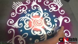 Video Simple Diwali Flowers Rangoli Designs Pattern Dot Art Freehand Colours