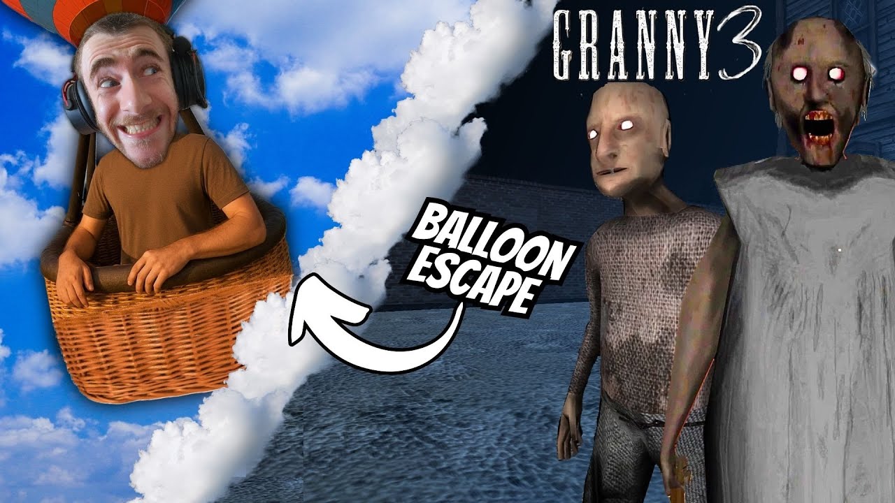 SCAPPO CON LA MONGOLFIERA SU GRANNY 3 | GRANNY 3 GAMEPLAY ITA |