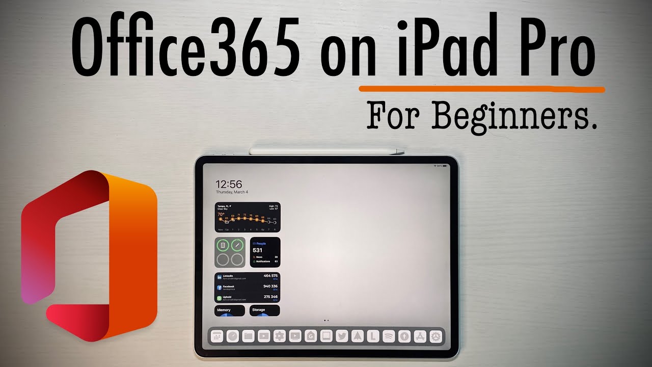 NEW Microsoft Office 365 on iPad Pro For Beginners! - YouTube