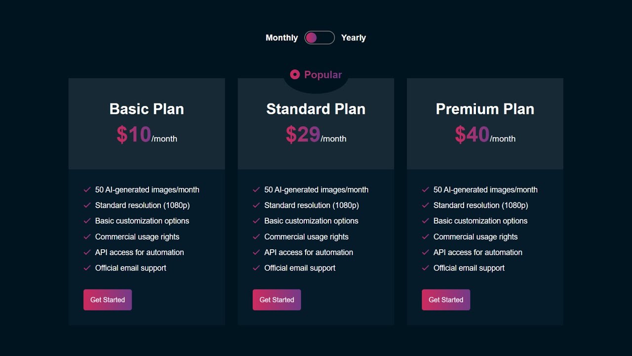 Price section with HTML CSS Responsive Grid | HTML CSS Price Page Responsive 