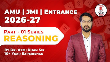 Part.1 | Series | Reasoning Entrance 2026-27 |  | Tips | Tricks | #amu  #amuentrance