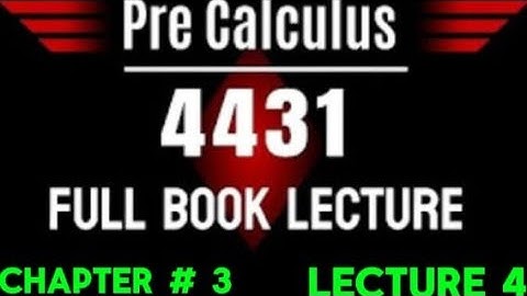 AIOU BS 4431,9467 | complete course| | pre Calculus| |Chapter 3 Lecture 4