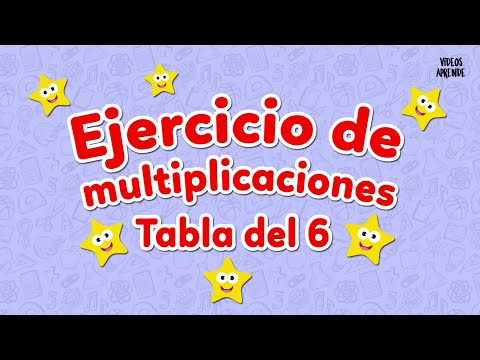 Ejercicio para de multiplicación tabla del 6 - Videos Aprende - 📙