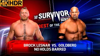 WWE 2k22 : Goldberg vs Brock Lesnar - Survivor Series in 4K60fps Ultra HD