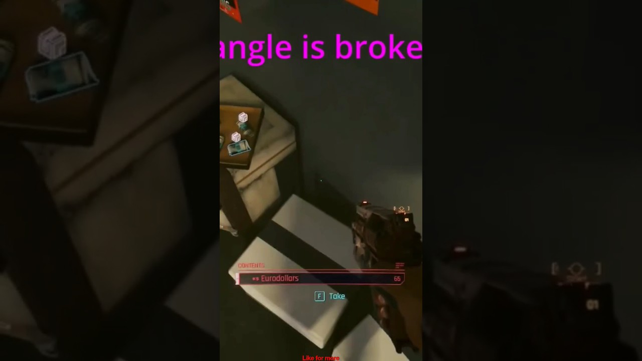 Cyberpunk 2077 Broken interaction angle 