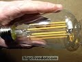 Extra long LED filament lamp teardown.