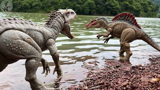 SPINOSAURUS VS INDOMINUS REX | Territorial Battle | Dinosaur Toy Movie