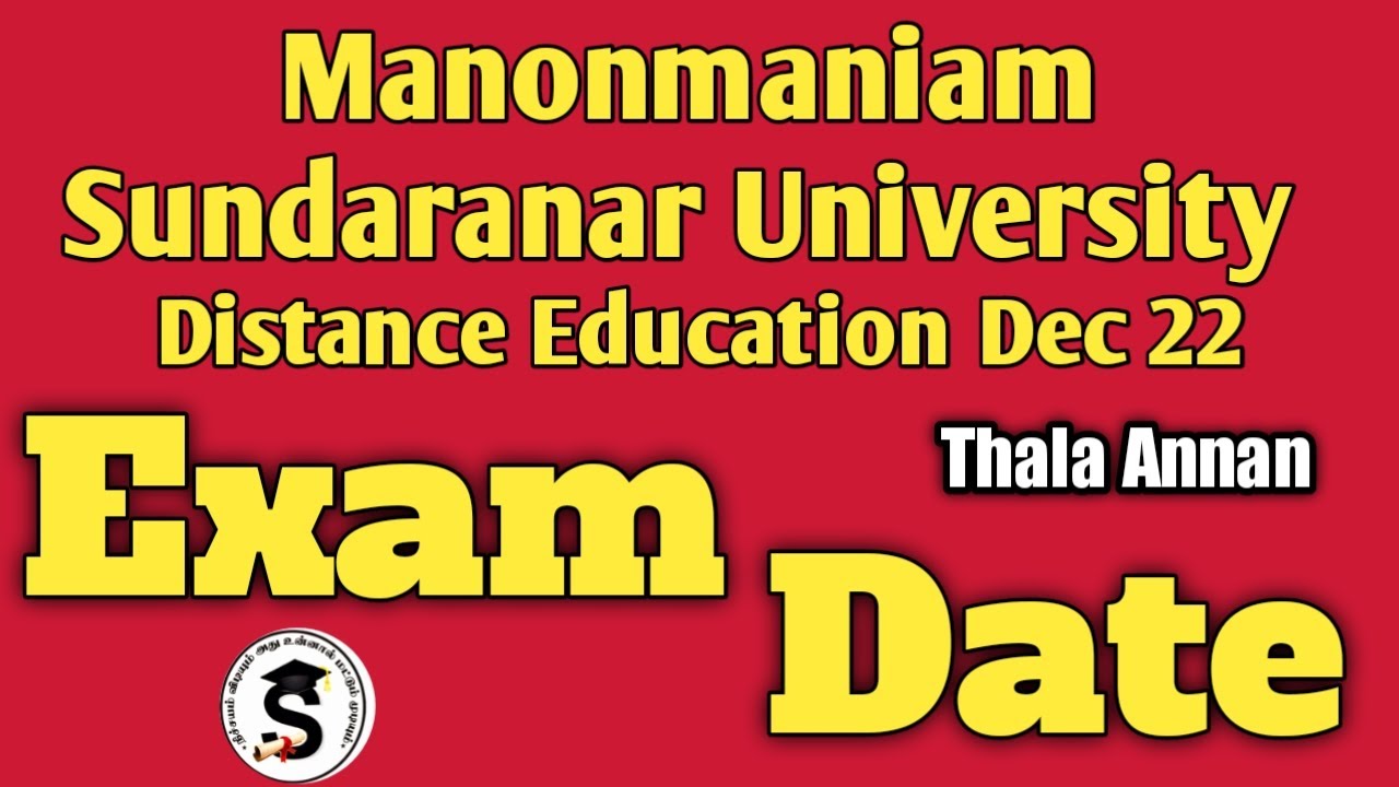 Exam Date MS University Distance Education December 22 Exam Date MS University Distance Education December 22