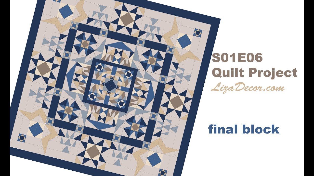 Quilt Project - Tutorial S01E06 - Patchwork Block Half Square & Storm 4 ...