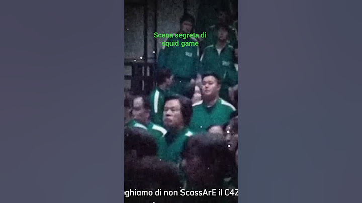 la scena segreta di squid game