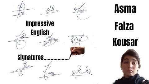 Kousar, Faiza and Asma name signatures#3 top girls name signature#english#name  signature with arooj