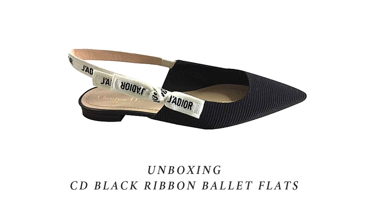 dior ribbon flats