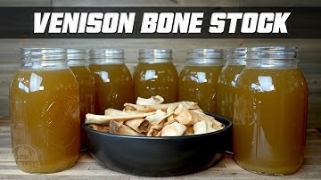 Making Homemade Venison Stock from Roasted Deer Shanks - Bone Broth Recipe
