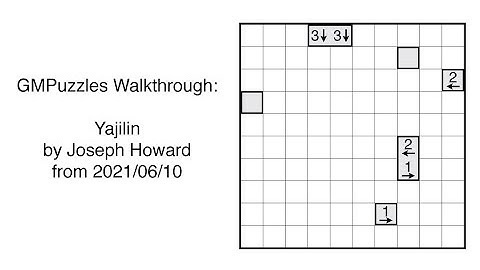 GMPuzzles - 2021/06/10 - Yajilin by Joseph Howard