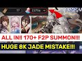 JUST WASTED 8,000 JADE AS F2P! ALL IN 170+ F2P Summons For Jing Yuan!!!