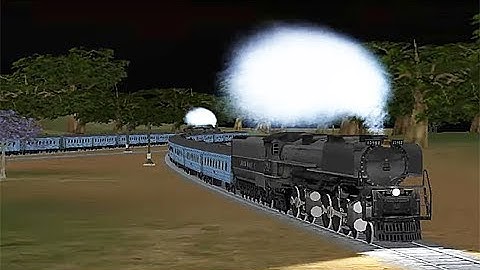 Train Sim - Using Union Pacific Challenger in India at Night - Simulasi Kereta Api