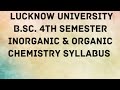 Lu b sc 4th semester chemistry syllabus