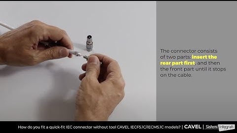 How to fit a quick-fit IEC connector without tool