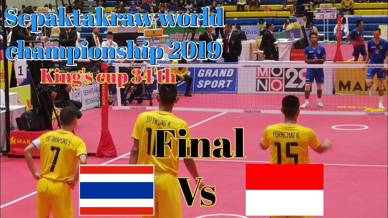 รอบชิงฯทีมเดี่ยวชาย/ไทย พบ อินโดนีเซีย​ /ตะกร้อ​คิงส์คัพ​2019​/ตะกร้อ​ชิงแชมป์​โลก​