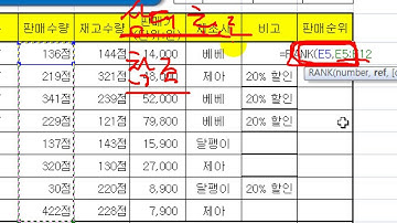 [ITQ엑셀3기 4강-1]ITQ엑셀 [제1작업] 값계산 함수식 2번 RANK함수