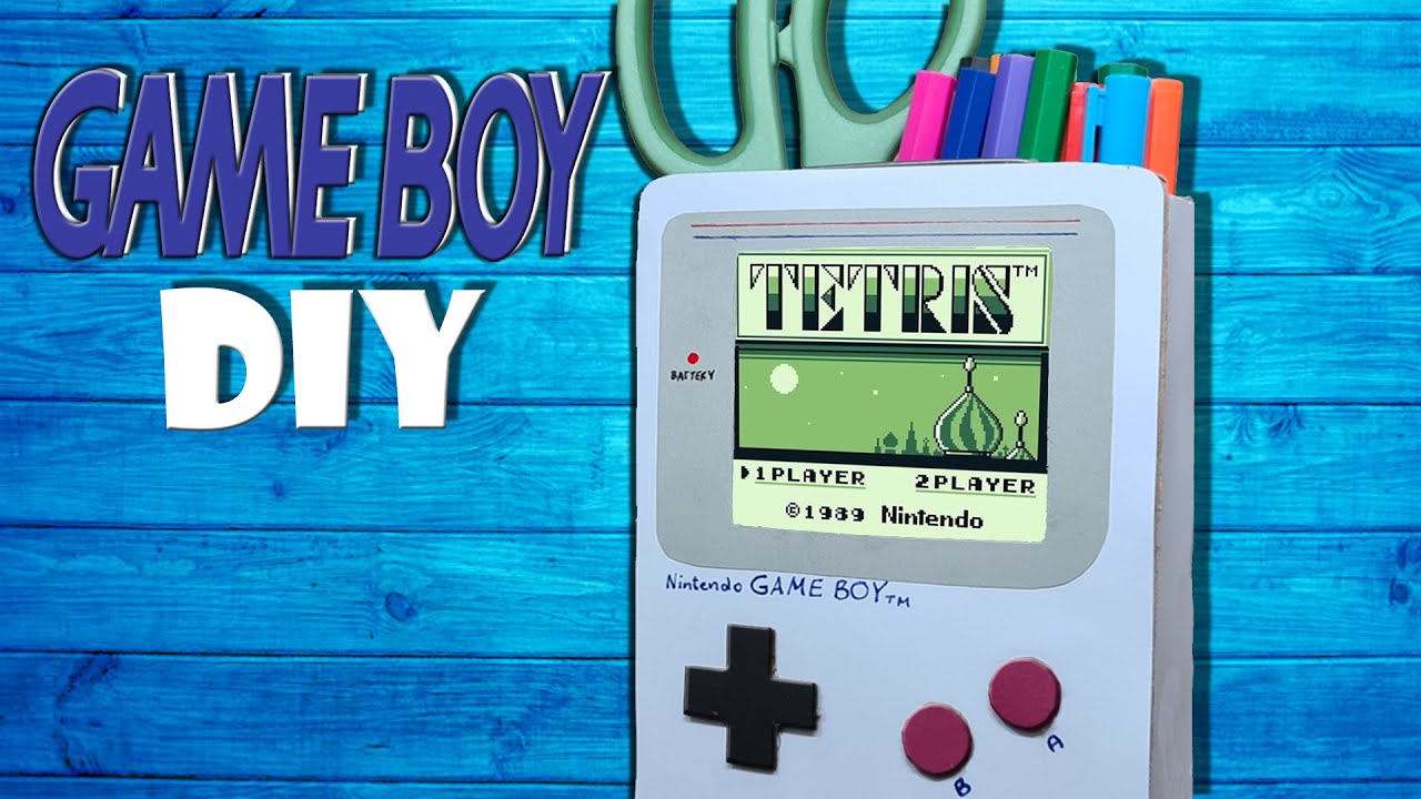 Cardboard Gameboy Gameboy selber machen aus Pappe Smartphone & Stiftehalter - nintendo ...