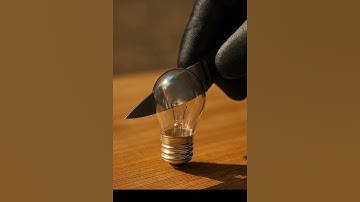 ✨ "Satisfying ASMR Macro Cutting of a Glass Bulb with Knife | Relaxing Close-Up"#ASMR #Satisfying