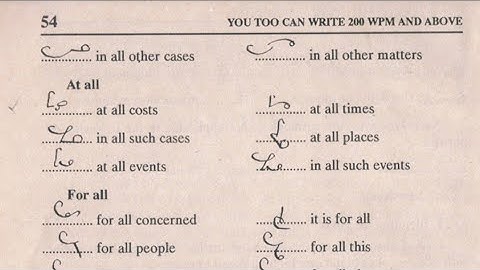You Too Can Write ✍️ 200 wpm Shorthand Phrases ||
