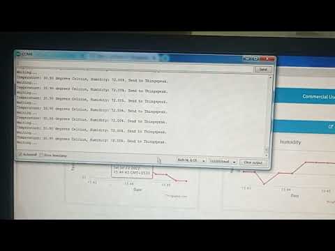 Temperature and Humidity Monitoring using Node MCU with ThingSpeak IOT platform #ECE