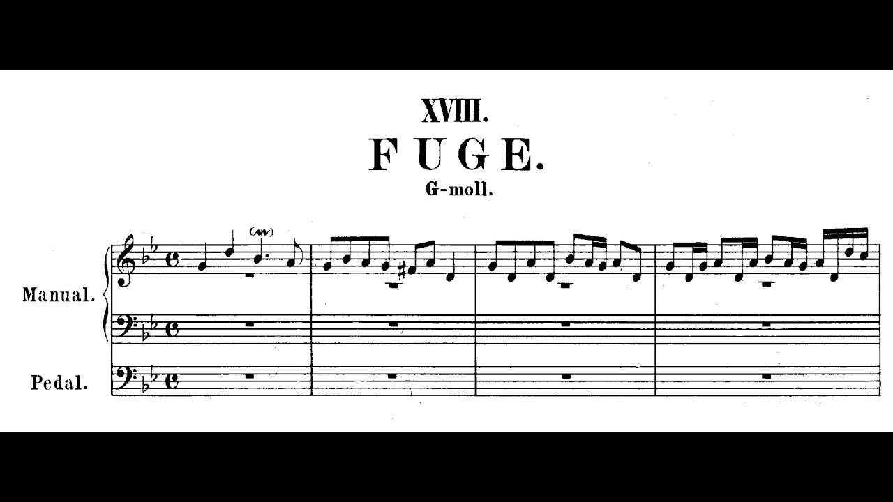 Музыка бах фуги. Бах фуга. G Moll Бах. Bach Fugue in g Minor BWV 578. Бах фуга соль минор.