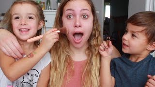 4 Year Old Twins Do My Makeup