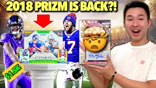 JOSH ALLEN & LAMAR rookie hunting from a $1500 box of 2018 Prizm Football (CRAZY RARE CASEHIT)!