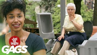 Old Lady's Violent Fart Destroys Porta-Potty