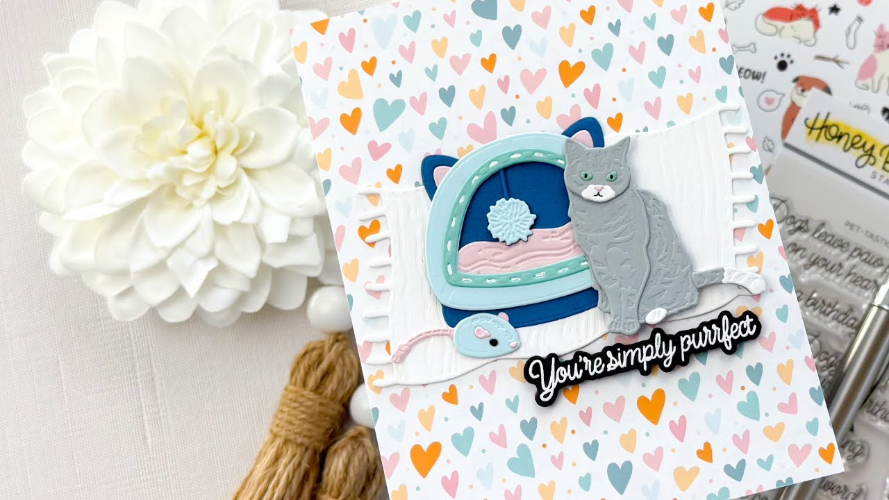 Cute Cat Card - Layering with the NEW Release With Charlene