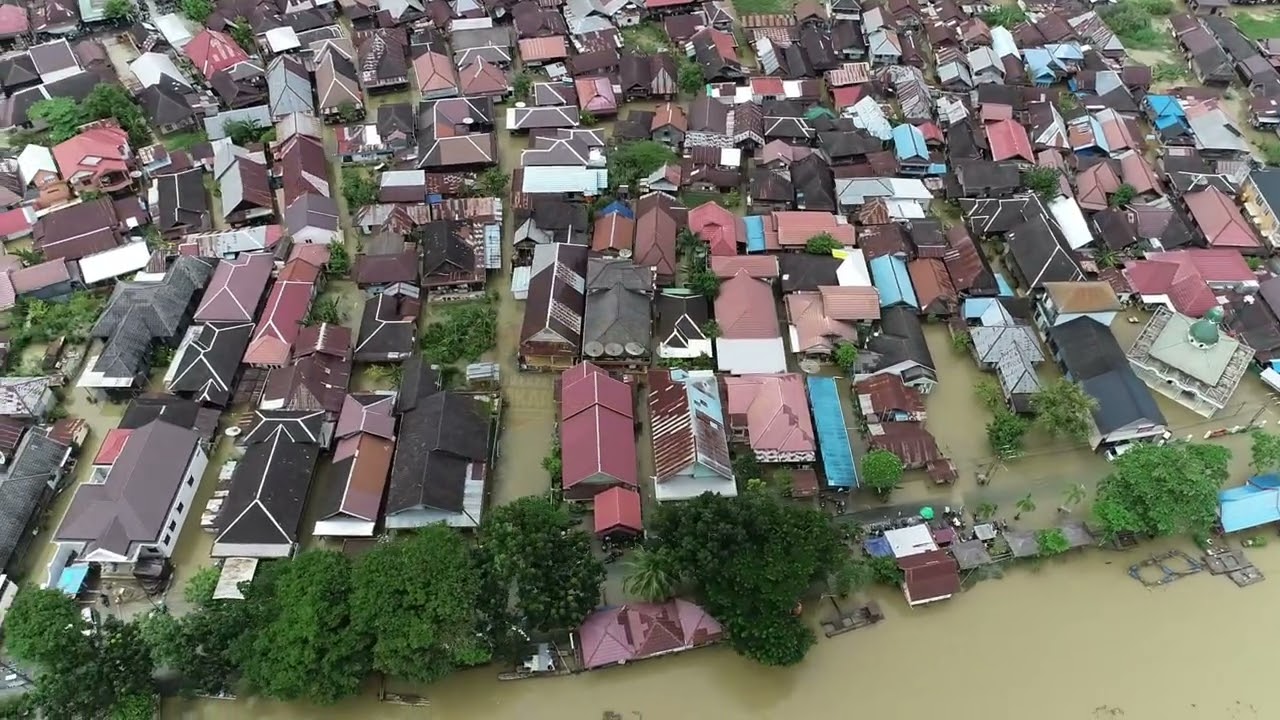 Pantauan Udara Kondisi Banjir Martapura | Sungai Martapura & Sekitarnya