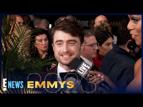 Daniel Radcliffe and Erin Darke at the Emmy Awards