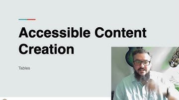 Accessible Content Creation – Tables