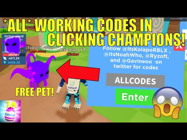ALL *NEW* SECRET OP WORKING CODES! Roblox Clicking Champions 