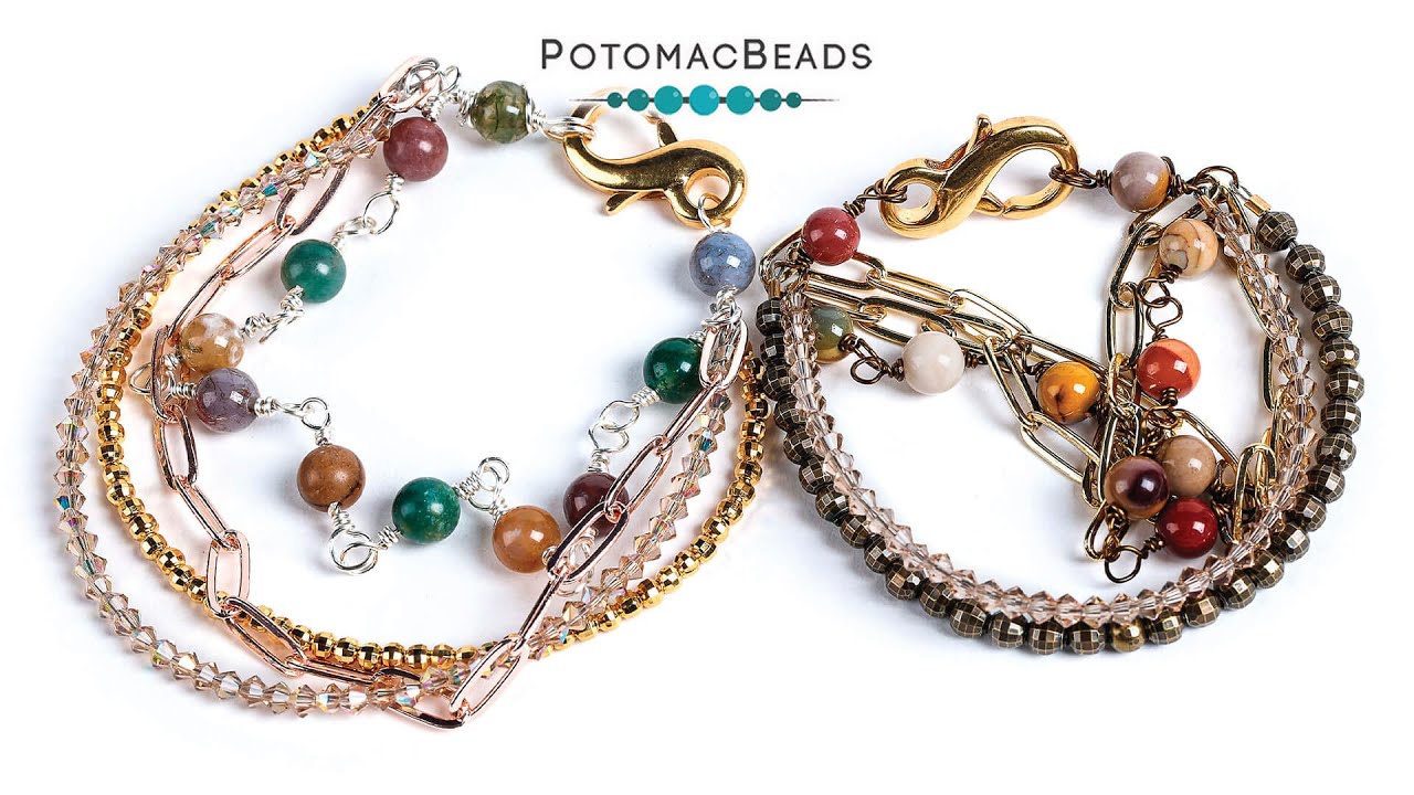 Layered Chain Bracelet - DIY Jewelry Making Tutorial by PotomacBeads ...