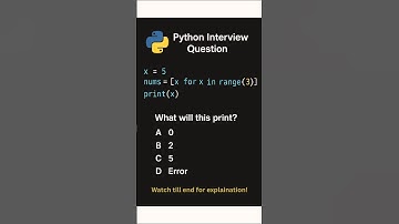 Day 14 | Python Interview Questions | List Comprehension Variable Scope in Python 🔥 #codinginterview