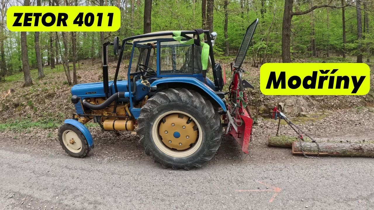 ZETOR 4011 - STIHL MS 462 - Modřínová kulatina na pergolu