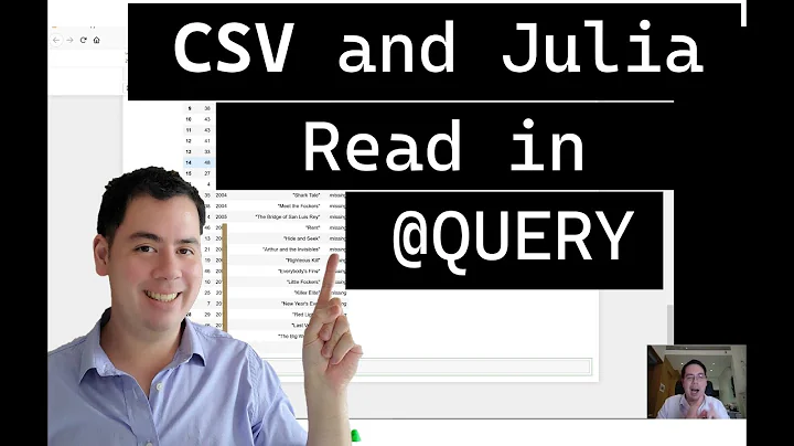 How to READ in CSV files in Julia (And @Query them!)