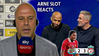 Download Lagu Arne Slot Reacts on Rio Winner with Carragher \u0026 Henry 🔥 Newcastle United vs Liverpool 2-3 MP3 Download Lagu Arne Slot Reacts on Rio Winner with Carragher \u0026 Henry 🔥 Newcastle United vs Liverpool 2-3 MP3