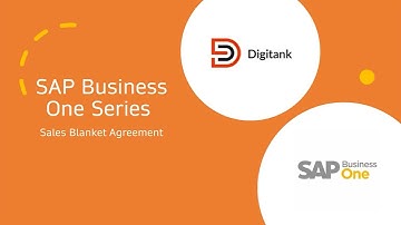 SAP Business One : Sales Blanket Agreement