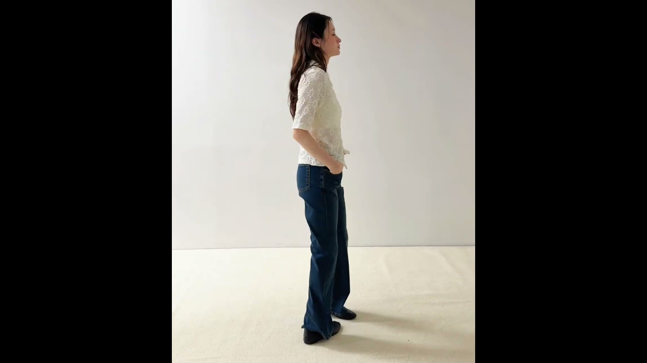 Flower Polo Knit Tops | HEILIS