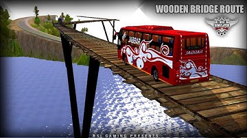 🎀Another New Biggest Map Mod released for bussid | wooden bridge + 2Lane road | BSI Gaming
