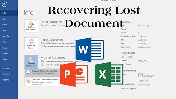 How to Recover Unsaved or Lost Microsoft Word, Excel Document or PowerPoint