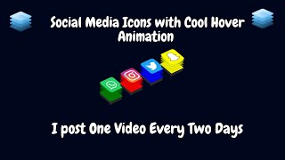 Social Media icons with Cool Hover Animation using only HTML & CSS