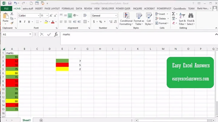 Create a Count of Coloured cells in Conditionally formatted sheets