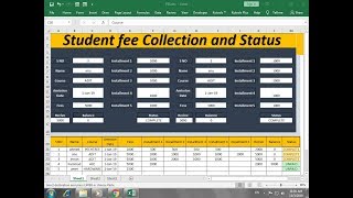 How To Make Automatic student fee collection and status system in excel screenshot 5